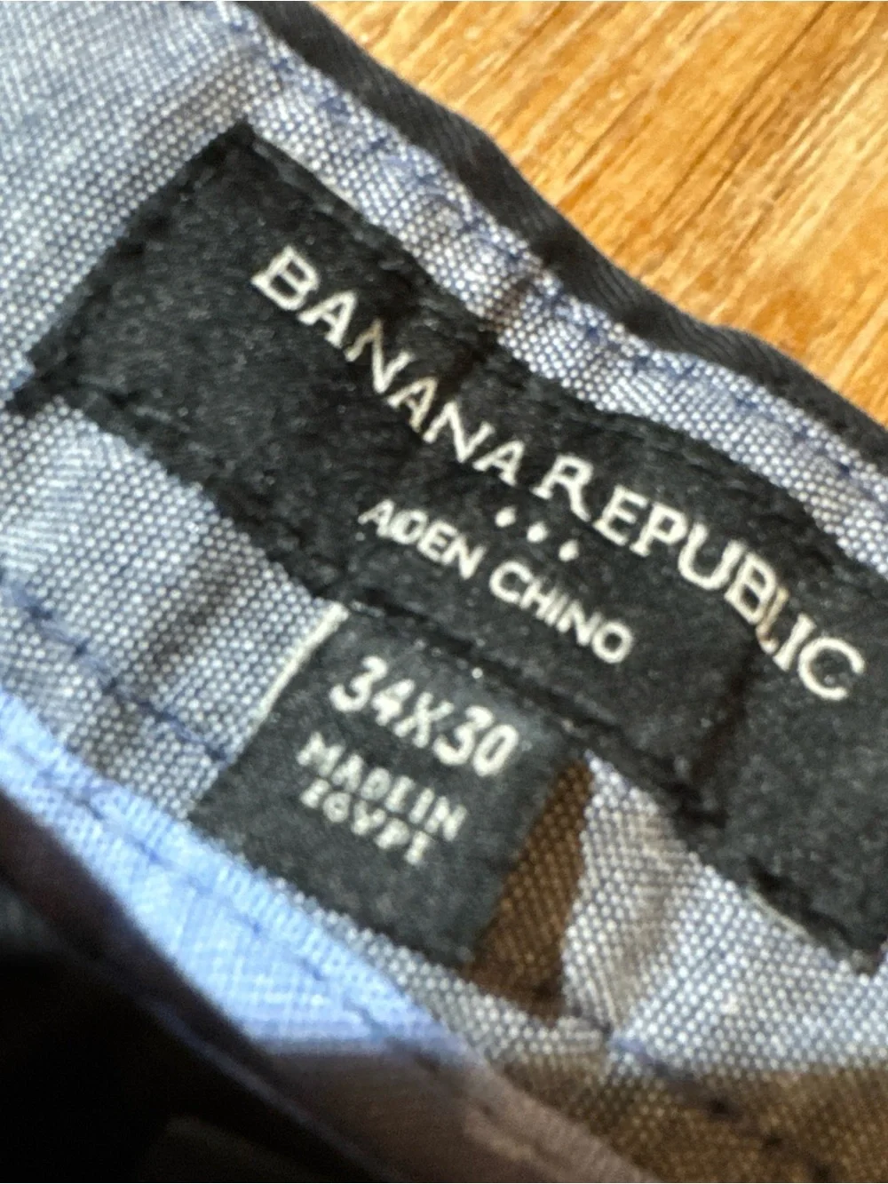 Banana Republic Pants Mens 34x30 Aiden Chino Straight Casual Cotton Gray Office